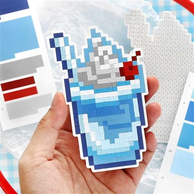 Kreslené zábavné kreativní materiály pro samolepky pro kutily